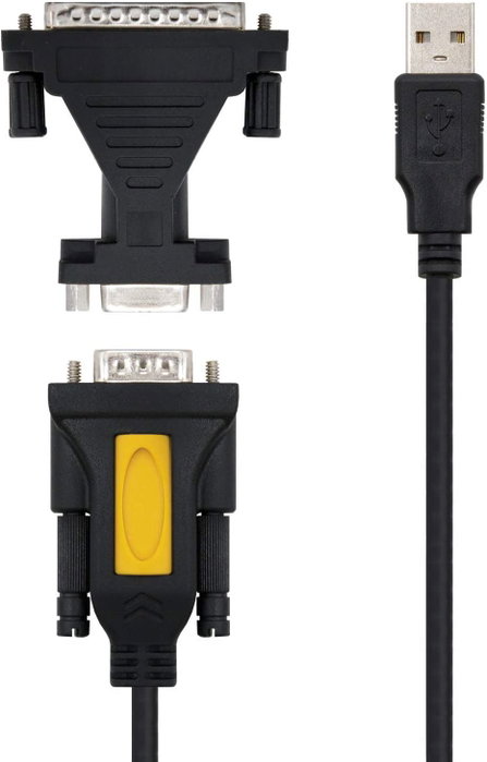 NANO CABLE Conversor USB a Serie con Adaptador DB25, 1.8m
